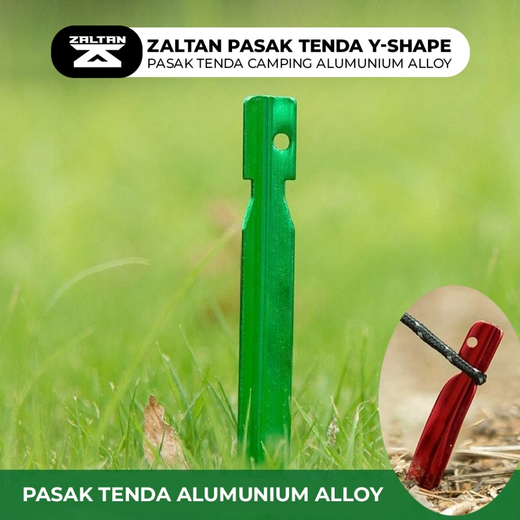 Zaltan Pasak Patok Y- Shape Tenda Camping Outdoor Aluminium Alloy - Gambar 4