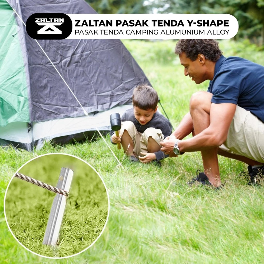 Zaltan Pasak Patok Y- Shape Tenda Camping Outdoor Aluminium Alloy - Gambar 6