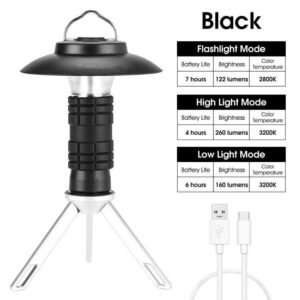 Lampu Tenda Camping Outdoor Gantung LED Dengan Tripod Dudukan Kaki