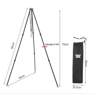 Zaltan Camping Tripod Masak Gantung Rak Segitiga Stand Triangle Api Unggun Portable Bonfire