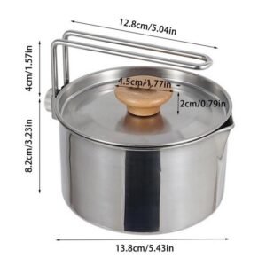 Teko Panci Stainless Steel Nesting Kettle Outdoor Camping Pot Alat Masak Camping