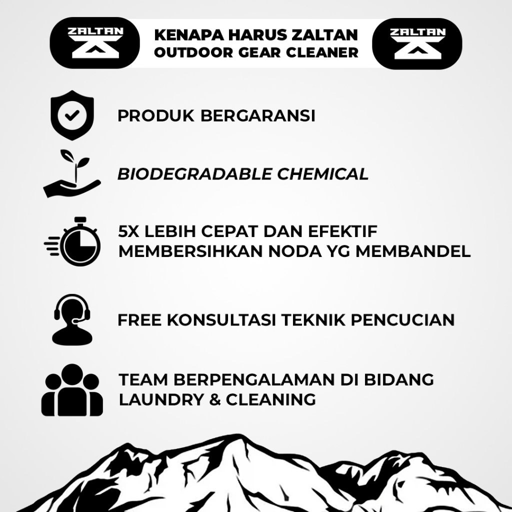 Zaltan Sabun Khusus Pembersih Tenda Dan Peralatan Camping Spray 100ml | Spray Pembersih Alat Outdoor - Gambar 9