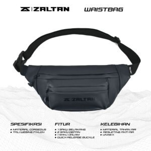 Zaltan Waistbag Pria Waterproof Takumi Series | Waistbag Slingbag Tas Pinggang Pria Wanita Anti Air