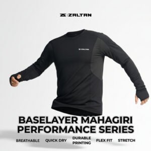 Zaltan Baselayer Crewneck Gym Running Hiking Trail Run Olahraga Lari Outdoor Mahagiri Series
