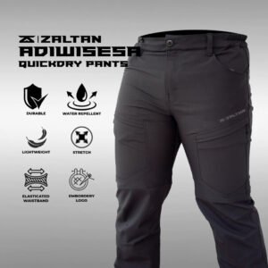 Zaltan Celana panjang Gunung Outdoor Hiking Adventure Adiwisesa Series| Celana Gunung Quickdry Hitam