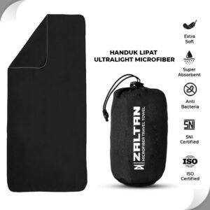 Zaltan Handuk Microfiber Lipat Ultralight Traveling Camping Hiking Bersepeda Outdoor Renang