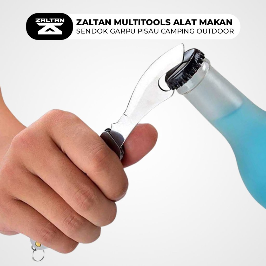 Zaltan Multitools Alat Makan Sendok Garpu Pisau Camping Outdoor - Gambar 5