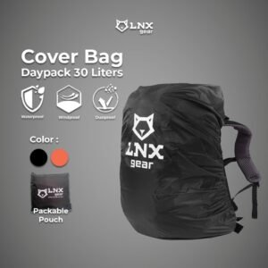 LNX Gear Cover Bag Raincover Sarung Pelindung Tas Gunung Backpack Daypack Carrier 30 Liters