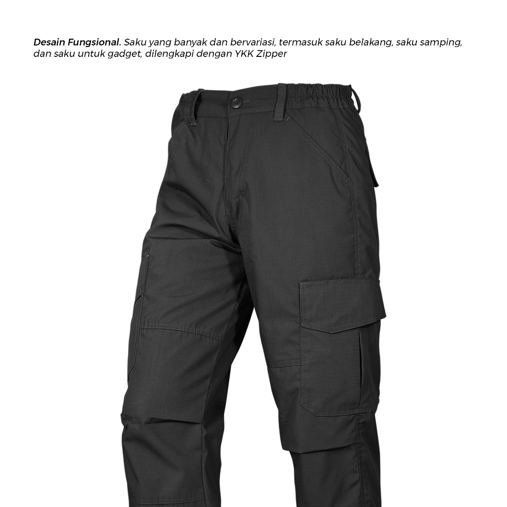 Zaltan Celana Cargo Outdoor Casual Panjang Tactical PDL Ripstock - Gambar 3