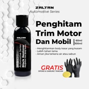 Zaltan Black Restorer Penghitam Trim Body Kasar Motor Mobil Spakbor Plastik Kusam