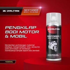 Zaltan Black Restorer Penghitam Trim Body Kasar Motor Mobil Spakbor Plastik Kusam - Trim Restorer 400ml
